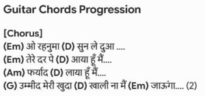 Glory to God India O Rehnuma Sun Le Dua Guitar